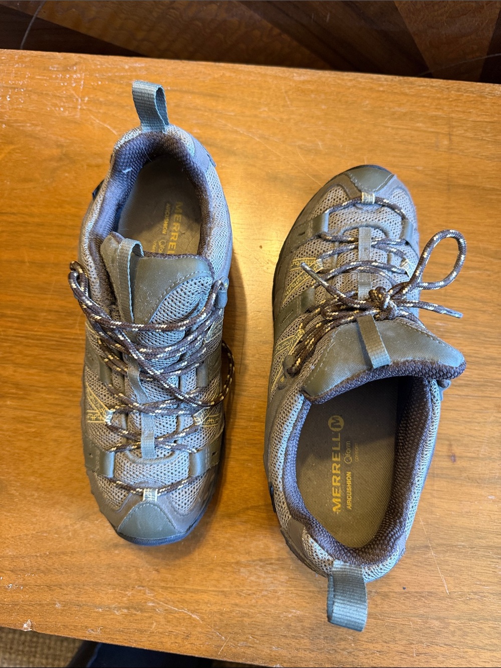 Merrell womens olive drab Lace-Up Trail Sneakers